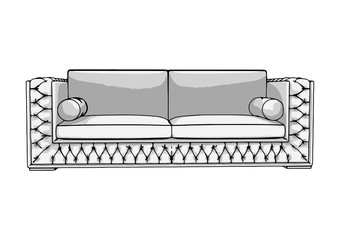 sketch of couch vector