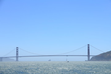 Fototapeta na wymiar Morning View of the Golden Gate Bridge in San Francisco