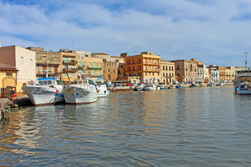 Fototapeta na wymiar Sicile, port de Mazara del Vallo