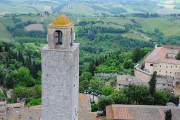 Fototapeta na wymiar San Gimignano known as Town of Fine Towers - Famous medieval hill town in Siena, Tuscany, Italy