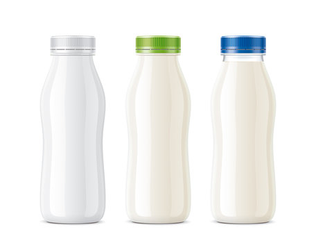 Bottles for milk, dairy foods and other. 