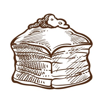 brown sketch pastry dessert clip art preview