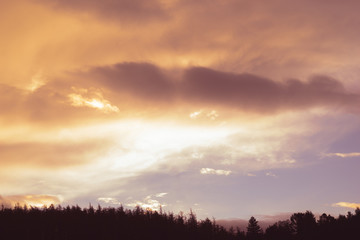 Fototapeta na wymiar golden twilight cloud sunset sky