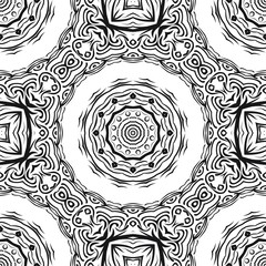 Seamless monochrome color floral pattern. Abstract design. Vector illustration for wallpaper, fabric, print