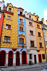 Kolorowe kamienice na wrocławskim rynku. © W Korczewski