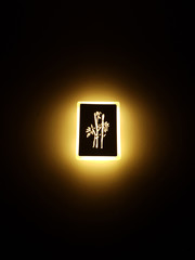 Light diffusing through bamboo art