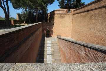 Stairs to The Palace of the Kings of Majorca in Perpignan