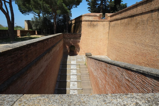 Stairs to The Palace of the Kings of Majorca in Perpignan