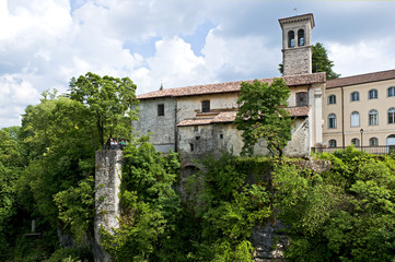 Fototapeta na wymiar The church of Santa Maria dei Battuti in Cividale del Friuli, a UNESCO heritage. Italy