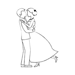 happy bride and groom and their first dance wedding day