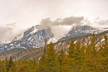Early Spring Storm Clouds Above the Mountains