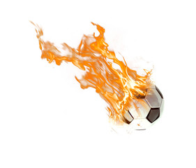 Soccer ball flames