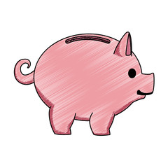 Piggy money savings vector illustration graphic design