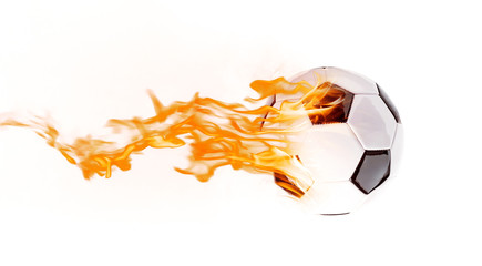 Soccer ball flames