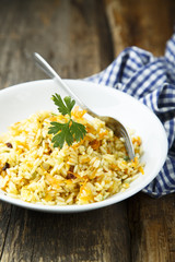 Rice cooled with vegetables