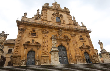 Fototapeta premium San Pietro church, Modica, sicily, Italy
