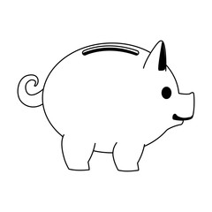 Piggy money savings vector illustration graphic design