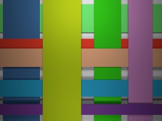 Cut 3d paper color straight lines abstract background