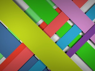 Cut 3d paper color straight lines abstract background