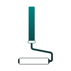 Paint rolling pin tool vector illustration graphic design