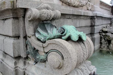 Schapenvacht deken met foto Fontijn fontaine des girondins