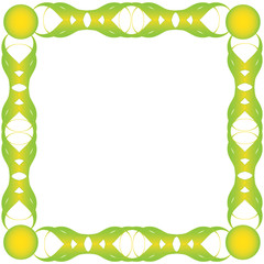 Green bio frame. Green abstract frame for text, vecor format and jpg.