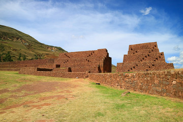 Archaeological site of Rumicolca, impressive ancient ruins in the South Valley of Cusco, Peru 