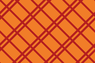 Fabric print. Seamless geometric pattern with intersecting lines, stripes, cell, squares, rectangles. Vector illustration in orange, yellow shades