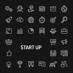 Start-Up Simple Line Icon Set