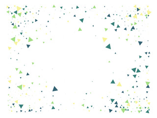 Blast Glass Shatter Memphis Vector Frame. Triangle Fragmentation Particles Explosion Border Design. Breakage Fast Moving Fragments Exploding Glass Frame. Shattered Fragments Burst Explosive Background