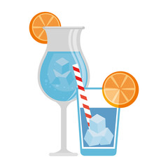 tropical cocktail cup icon