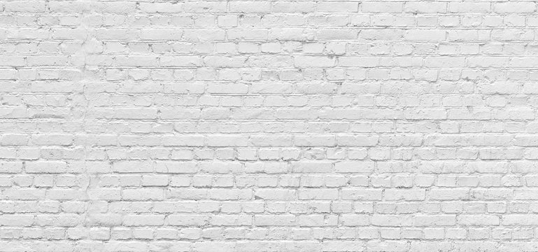 White brick wall urban Background in high resolution