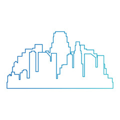 Fototapeta premium cityscape buildings silhouette scene vector illustration design
