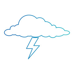 cloud with thunder weather icon vector illustration design