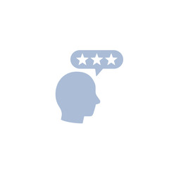 Customer review, feedback and rating sign, vector