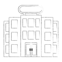 building hotel facade icon vector illustration design