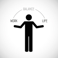 work life balance piktogramm mann