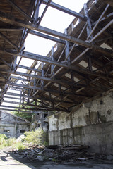 Ruins of buildings, abandoned Factory