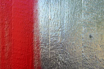 Foto auf Alu-Dibond Graffiti graffiti texture on wooden material in silver red. backdrop