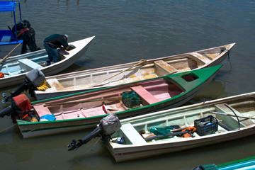 Fototapeta na wymiar Lanchas en el Lago de Chapala.