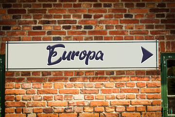 Fototapeta na wymiar Schild 318 - Europa