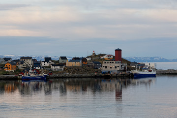 Fototapeta na wymiar Urban landscape in Norway, Honningsvag