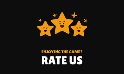 Show your love rating concept. Cute rating star concept. Vector illustration. flat design.