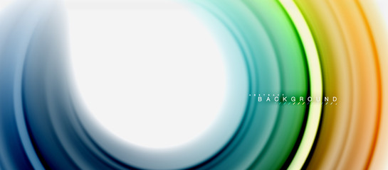 Rainbow fluid abstract swirl shape, twisted liquid colors design, colorful marble or plastic wavy texture background, multicolored template for business or technology presentation or web brochure