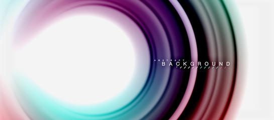 Rainbow fluid abstract swirl shape, twisted liquid colors design, colorful marble or plastic wavy texture background, multicolored template for business or technology presentation or web brochure