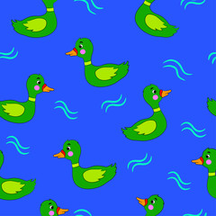 vector illustration duck pattern