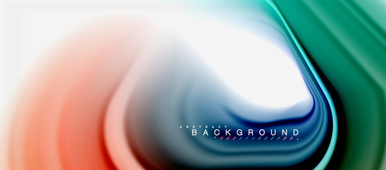 Rainbow fluid abstract swirl shape, twisted liquid colors design, colorful marble or plastic wavy texture background, multicolored template for business or technology presentation or web brochure