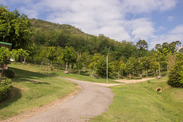public park with sky and mountain view