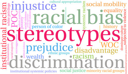 Stereotypes Word Cloud on a white background.