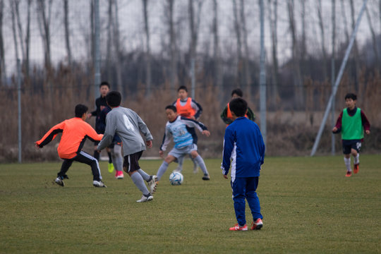 Azione di gioco calcio a undici